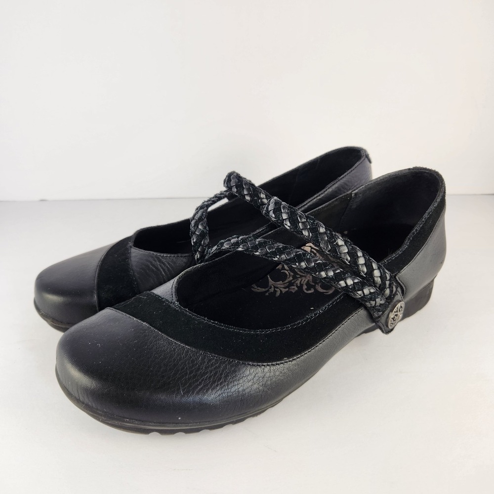 Aetrex Women's Black Leather Comfy Minimalist Casual Shoes Size 10.5-11